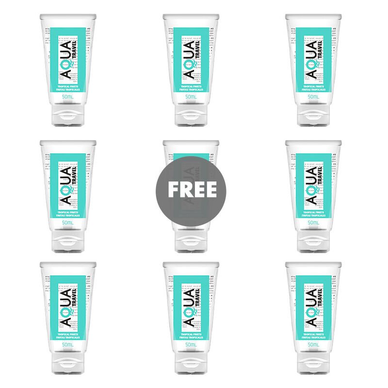 AQUA TRAVEL - LUBRIFICANTE A BASE DACQUA GUSTO FRUTTA TROPICALE - 50 ML 8+1 GRATIS