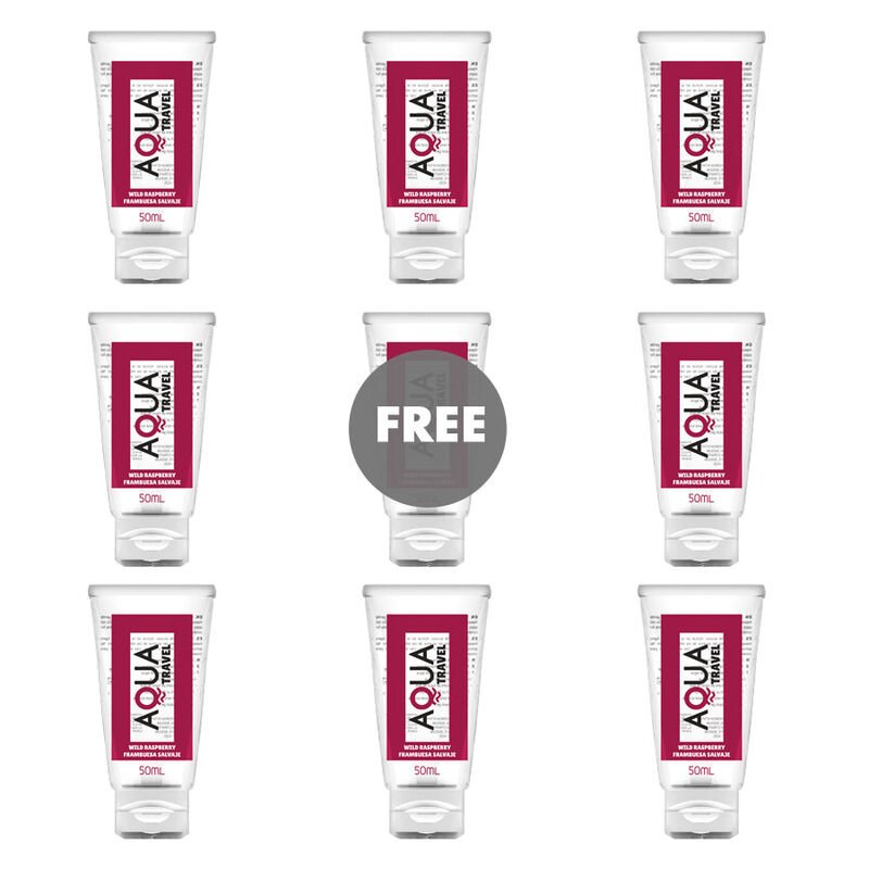 AQUA TRAVEL - LUBRIFICANTE ALLACQUA AL GUSTO DI LAMPONE SELVATICO - 50 ML 8+1 IN OMAGGIO