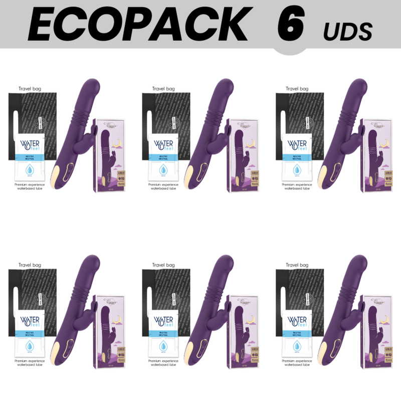 ECOPACK 6 UNIT - TREASURE BASTIAN RABBIT UP  DOWN, ROTATOR  VIBRATOR COMPATIBLE CON WATCHME WIRELESS TECHNOLOGY