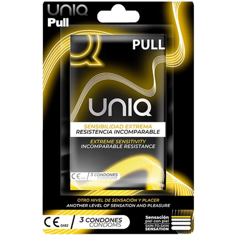 UNIQ - PRESERVATIVI SENZA LATTICE CON STRISCE 3 UNITÀ