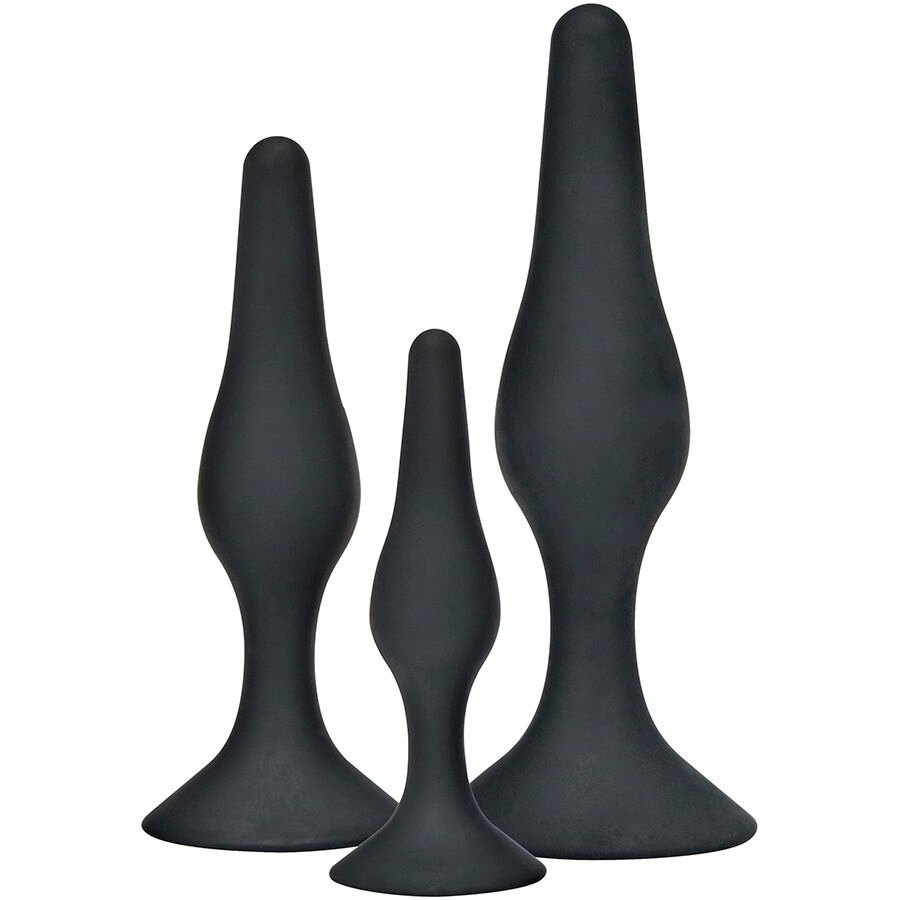 TOYJOY - ANAL PLAY CURVY COMPANIONS PLUG ANALE 3 PEZZI NERO