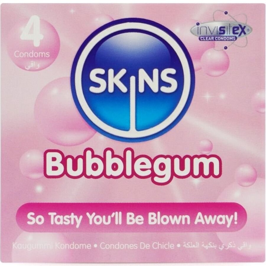 SKINS - BUBBLEGUM PREMIUM CONDOM CONFEZIONE DA 4